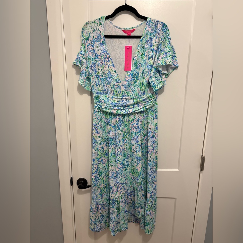 Lilly Pulitzer Blue and Green Print Dress